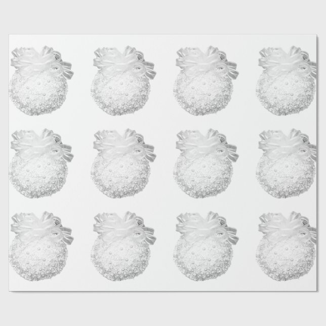 Presente Papel de enrolamento de flocos de neve brancos (Aberto)