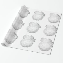 Presente Papel de enrolamento de flocos de neve brancos