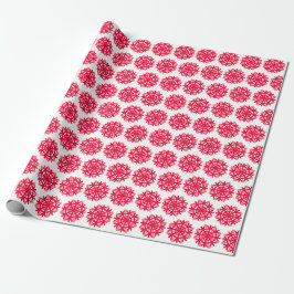 Presente Papel de enrolamento de flocos de neve vermelhos