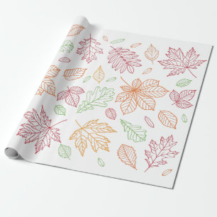 Presente Papel de enrolamento de folhas de queda