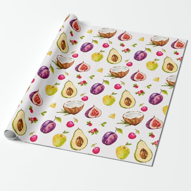 Presente Papel de enrolamento de Frutas tropical (Desenrolado)