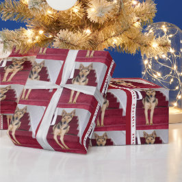 Presente Papel de enrolamento de German shepherd de feriado