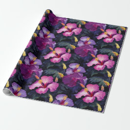 Presente Papel de enrolamento de Hibiscus com Aquarela