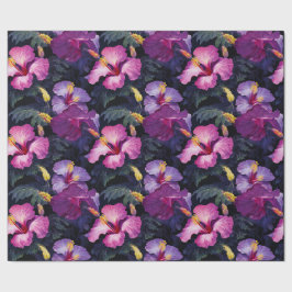 Presente Papel de enrolamento de Hibiscus com Aquarela