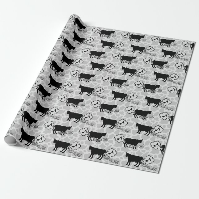 Presente Papel de enrolamento de ícones de metano de vaca (Desenrolado)