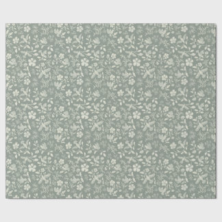 Presente Papel de enrolamento de Impressão de aves Florais