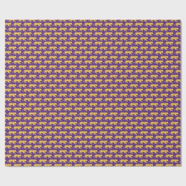 Presente Papel de enrolamento de Impressão de Tigre Roxo e  (Aberto)