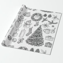 Papel de enrolamento de natais vintages