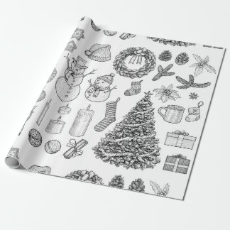 Presente Papel de enrolamento de natais vintages