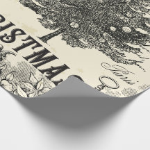 Papel de enrolamento de Natais vintages - Vintage