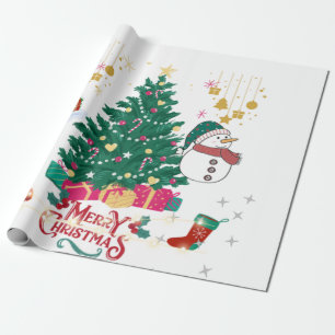 Presente Papel de enrolamento de natal