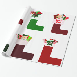 Presente Papel de enrolamento de natal