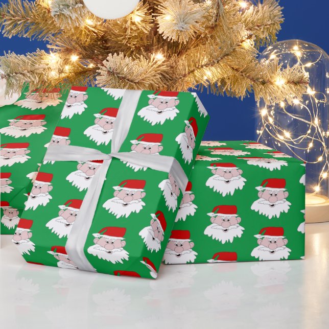 Presente Papel de enrolamento de Natal de papais noeis (Feriados)