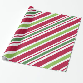 Presente Papel de enrolamento de Natal em Stripe Negrito