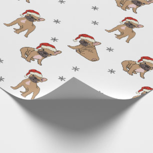 Presente Papel de enrolamento de Natal para Bulldog Francê