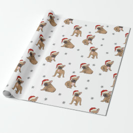 Presente Papel de enrolamento de Natal para Bulldog Francês