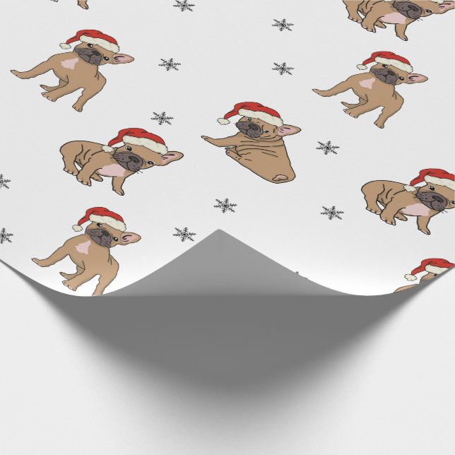 Presente Papel de enrolamento de Natal para Bulldog Francês (Ponta)