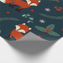 Papel de enrolamento de Natal (Tema da Raposa Verm
