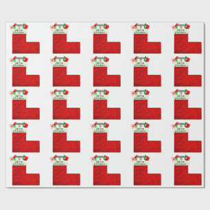 Presente Papel de enrolamento de Natal Vermelho
