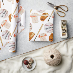 Presente Papel de enrolamento de nome para crianças de padr