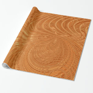 Presente Papel de enrolamento de ondas do Ouro abstrato
