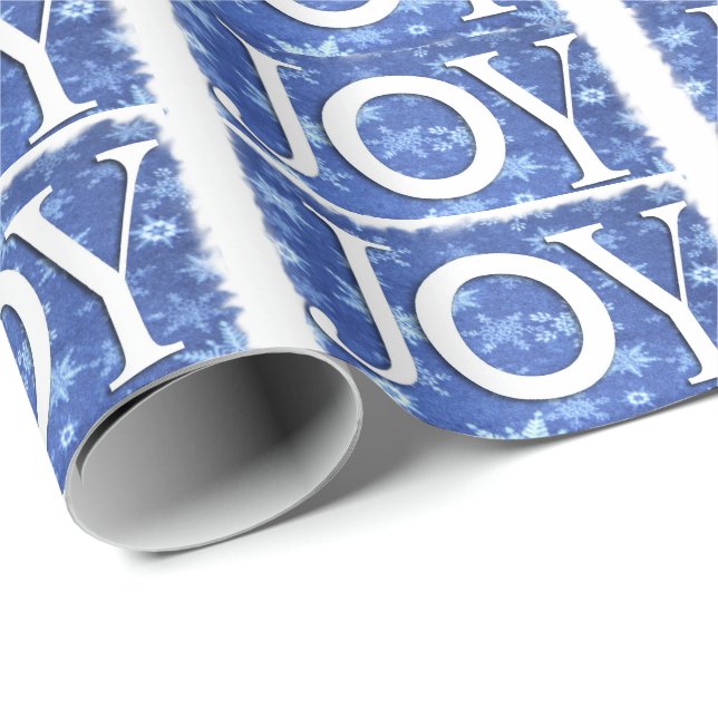 Presente Papel de enrolamento de padrão azul da JOY de Nata (Ponta do rolo)