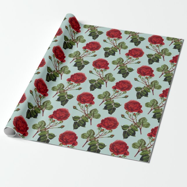 Presente Papel de enrolamento de padrão floral (Desenrolado)