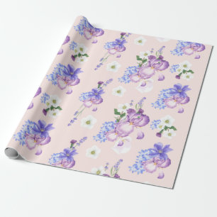 Presente Papel de enrolamento de padrão floral