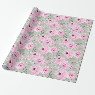 Presente Papel de enrolamento de padrão floral