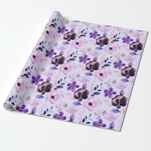 Presente Papel de enrolamento de padrão floral