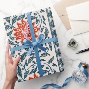 Presente Papel de enrolamento de padrão floral