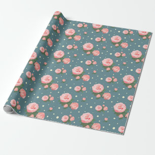 Presente Papel de enrolamento de padrão floral