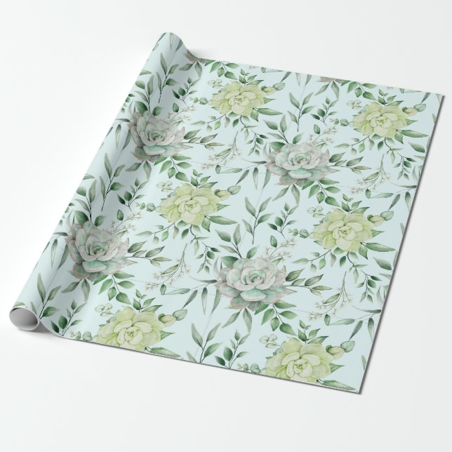 Presente Papel de enrolamento de padrões bem sucedidos (Desenrolado)