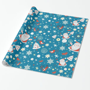 Presente Papel de enrolamento de padrões de natal para Papa