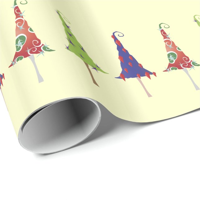 Presente Papel de enrolamento de padrões em árvores de Nata (Ponta do rolo)