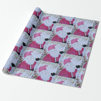 Presente Papel de enrolamento de Papais noeis Vintage