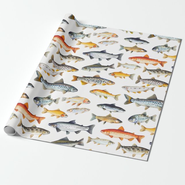 Presente Papel de enrolamento de peixes de água fresca (Desenrolado)