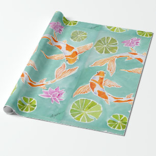 Presente Papel de enrolamento de peixes de Koi