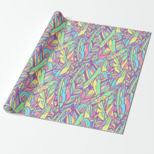 Presente Papel de enrolamento de penas decorativas