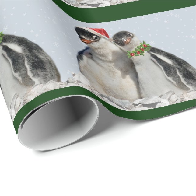 Presente Papel de enrolamento de pinguins do partido - Nata (Ponta do rolo)