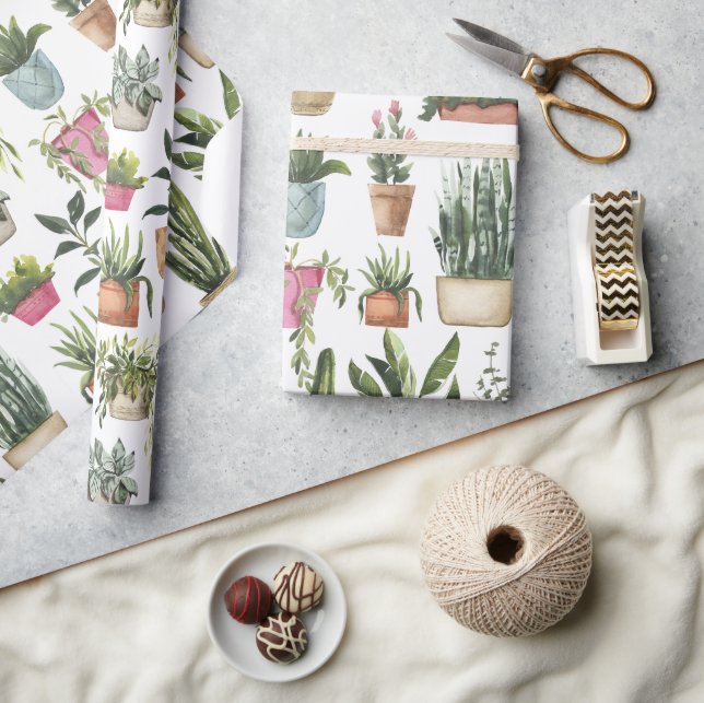 Presente Papel de enrolamento de plantas domésticas (Artesanato)