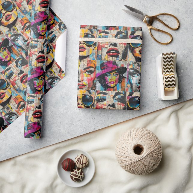 Presente Papel de enrolamento de pop Art (Artesanato)