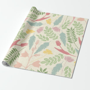 Presente Papel de enrolamento de Primavera de Pastel Garden