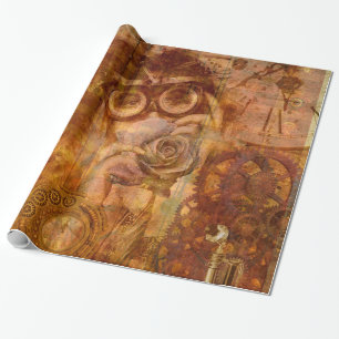 Presente Papel de enrolamento de Rosa Steampunk