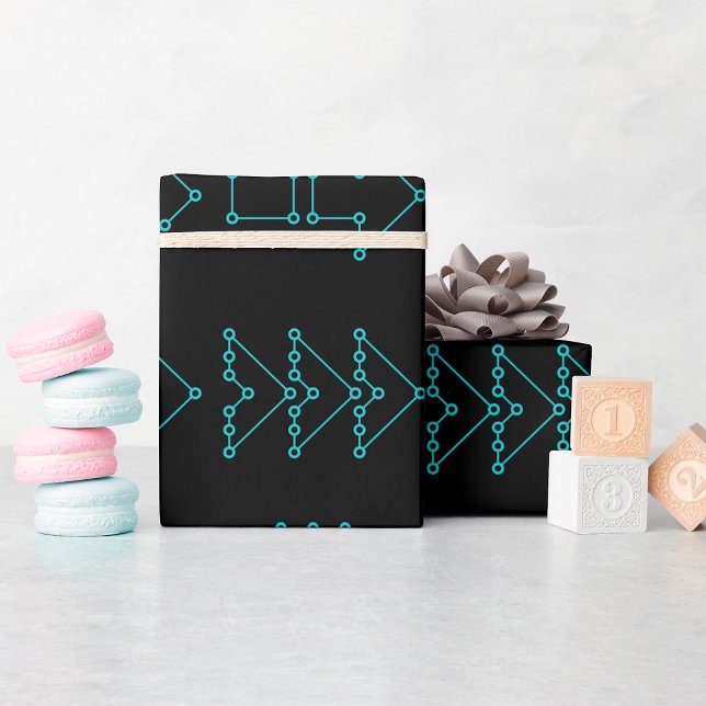 Presente Papel de enrolamento de setas pontilhadas (Criador carregado)