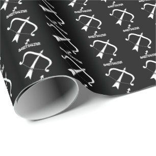 Presente Papel de enrolamento de silhuetas sagittarius