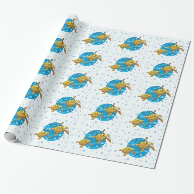 Presente Papel de enrolamento de tartarugas marinhas (Desenrolado)