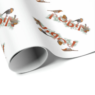 Presente Papel de enrolamento de textura de robins (escolha