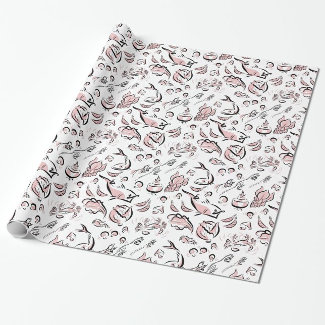 Presente Papel de enrolamento de tinta da cozinha chinesa m (Desenrolado)