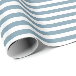 Presente Papel de enrolamento de tiras clássicas brancas e 